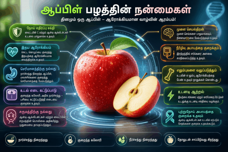 ஆப்பிள் பழத்தின் நன்மைகள் என்னென்ன